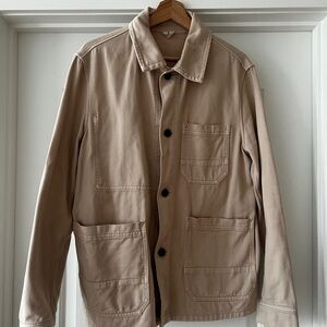 Arket Beige Shirt Jacket with Black Buttons